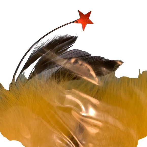 Vintage Fright Factory Fantasy Feather Bird Masquerade Mask Halloween Mardi Gras - Picture 4 of 6